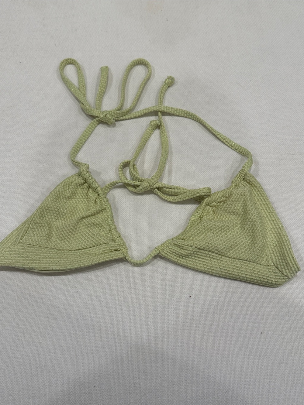 Frankie's Bikinis Pale Lime Triangle Bikini Top